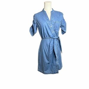 Veronica Beard | Dunn Denim Wrap Mini Dress | Size 2 | NWT